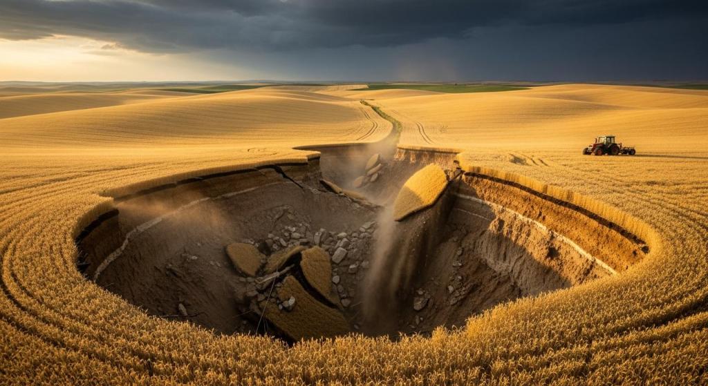 Giant Sinkholes Imperil Turkish Farms